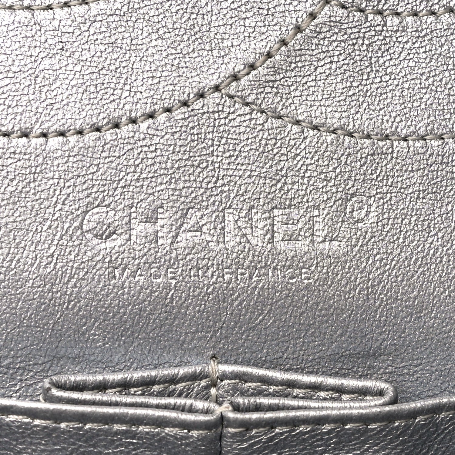 Chanel Metallic Calfskin Striped 2.55 Reissue 227 Silver 6 of 15