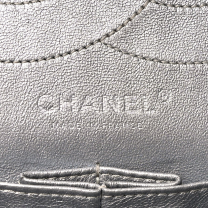 Chanel Metallic Calfskin Striped 2.55 Reissue 227 Silver 6 of 15