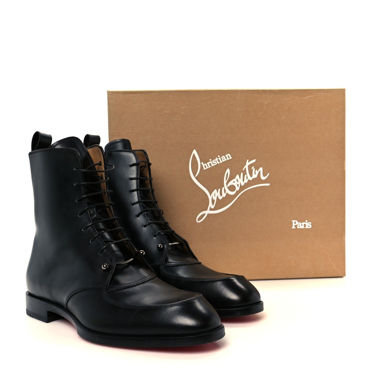 Patine Calfskin Mens Ajmone Flat Boots 43 Black