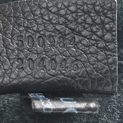 Gucci Pebbled Calfskin Large Logo Portfolio Clutch Black 7 of 8