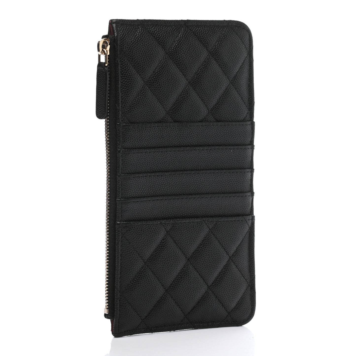 Caviar Quilted Classic iPhone Pouch Black