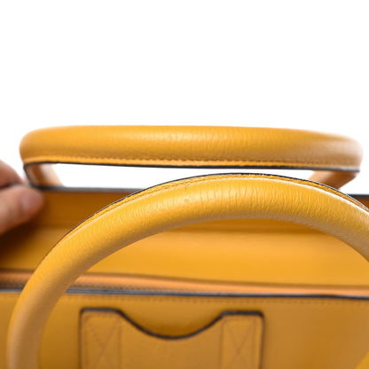 Celine Drummed Calfskin Mini Luggage Ocre 9 of 23