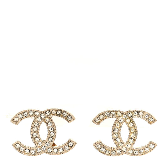 Crystal Mini Timeless CC Earrings Gold