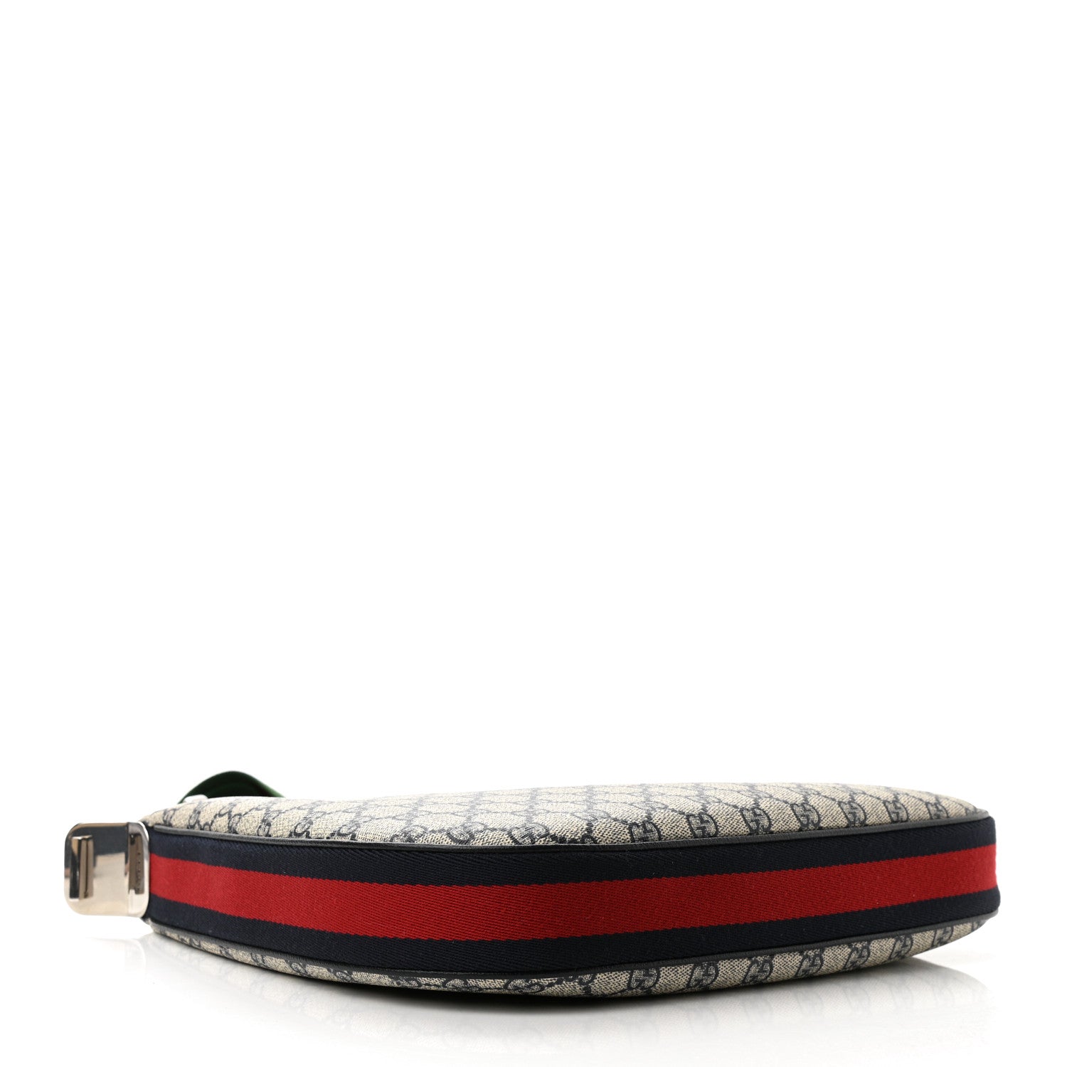 Gucci GG Supreme Monogram Textured Calfskin Web Large Attache Shoulder Bag Beige Blue 4 of 10