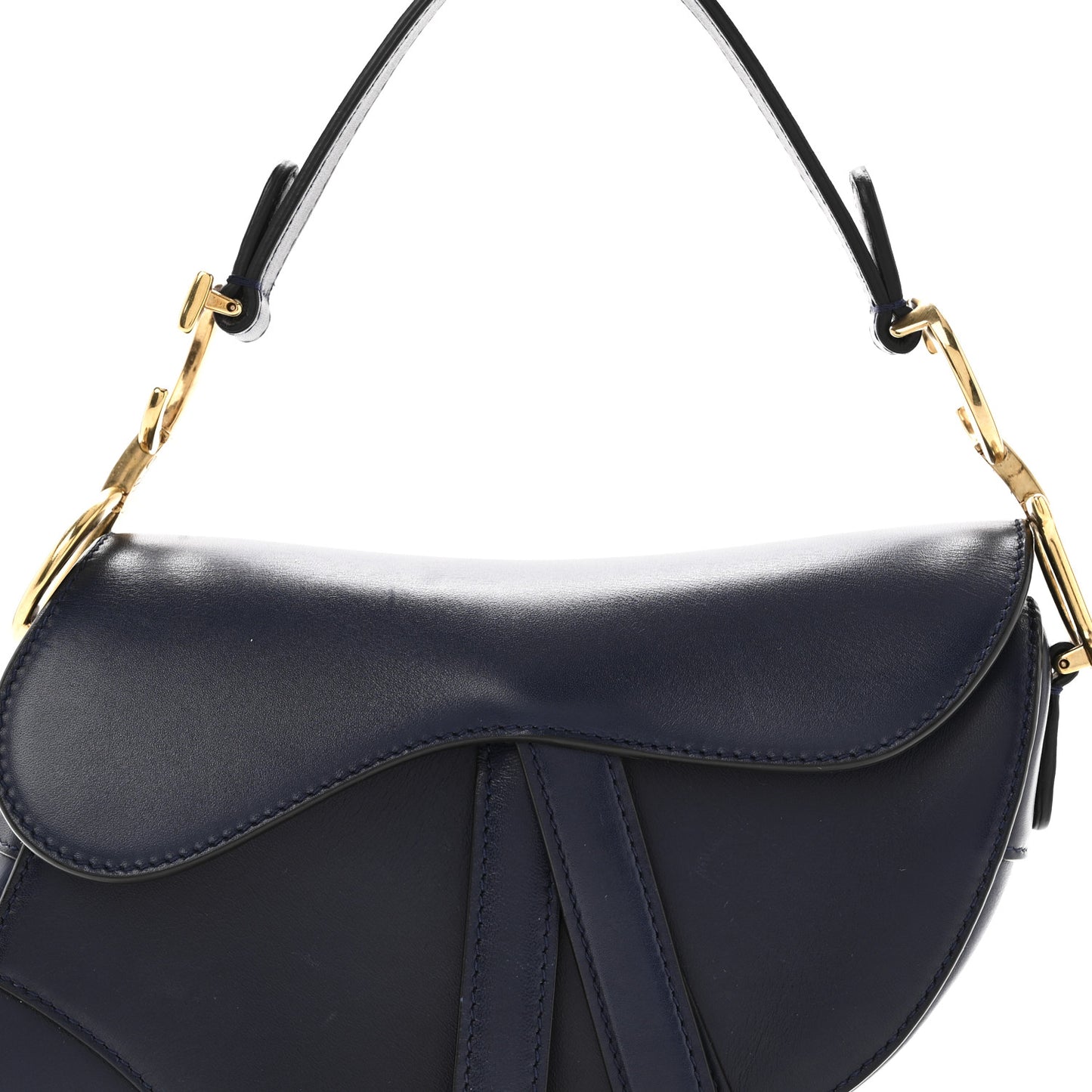 Calfskin Mini Saddle Bag Blue