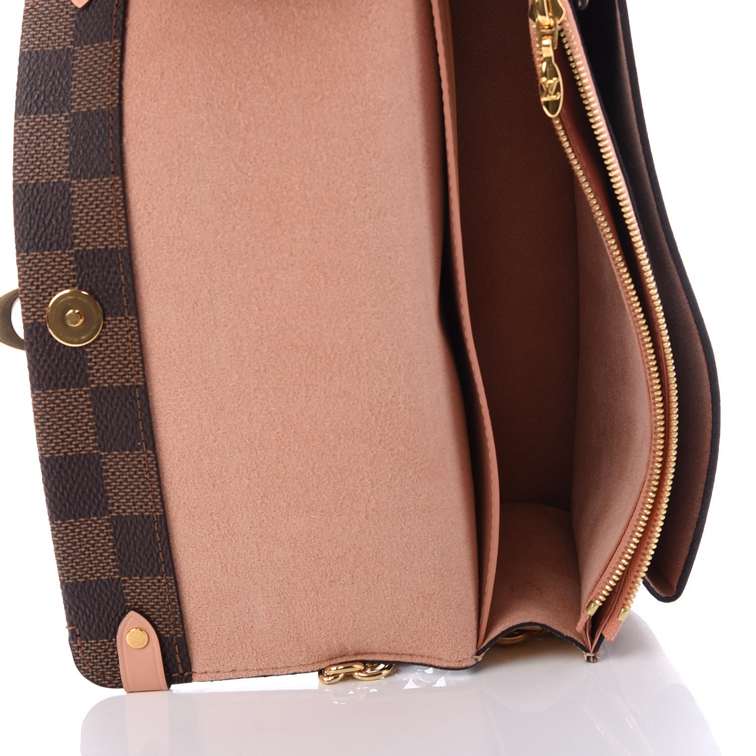 Louis Vuitton Damier Ebene Vavin Chain Wallet Creme 5 of 11