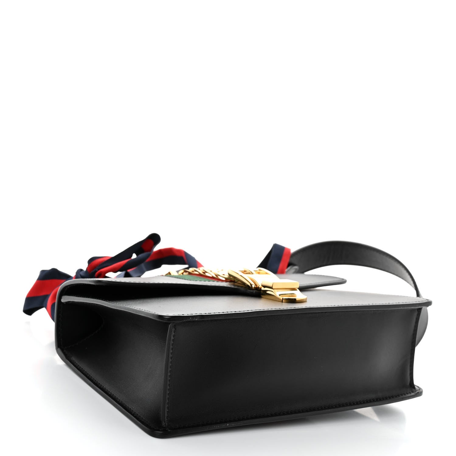 Gucci Calfskin Small Sylvie Shoulder Bag Black 4 of 10