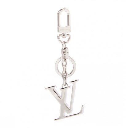 Louis Vuitton Metal Palladiium Finish LV Initiales Bag Charm Key Holder Silver 4 of 6