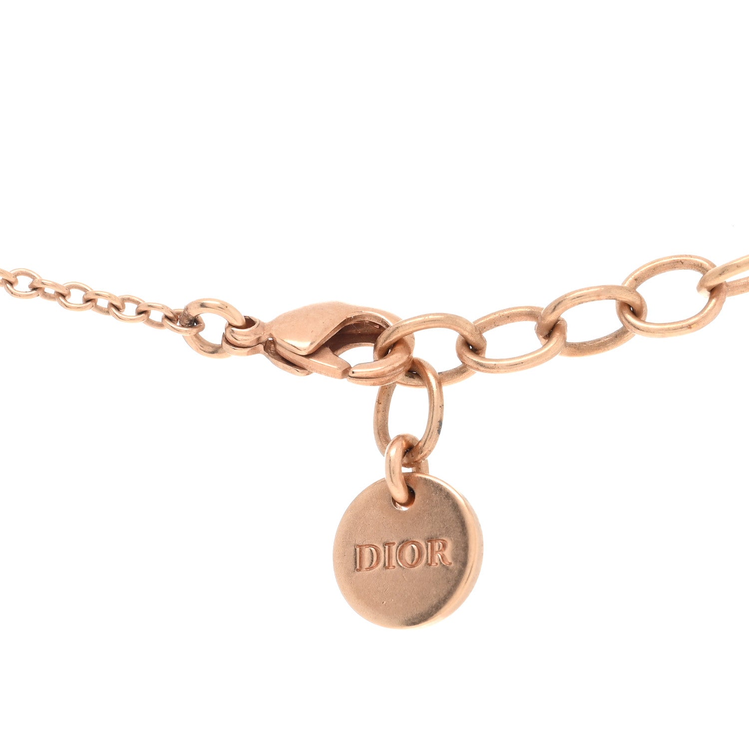 Christian Dior Metal Pearl Flower Daisy Necklace Gold 4 of 5