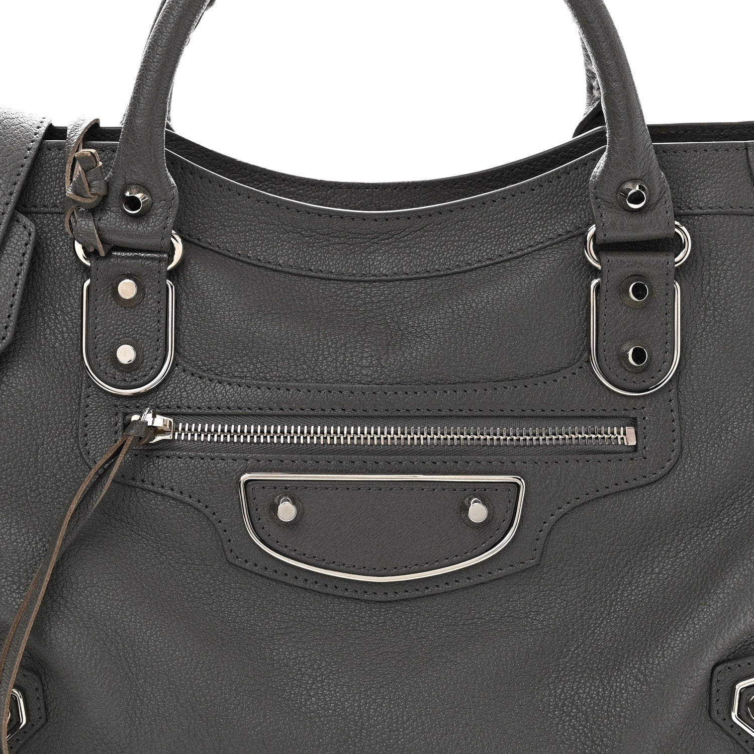 Balenciaga Chevre Silver Metallic Edge Hardware City Gris Acier 9 of 11