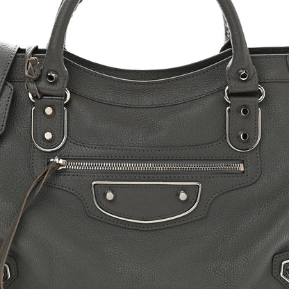 Balenciaga Chevre Silver Metallic Edge Hardware City Gris Acier 9 of 11