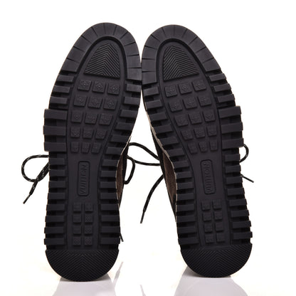 Louis Vuitton Nubuck Suede Technical Nylon Mens LV Hiking Sneakers 8.5 Black 5 of 8