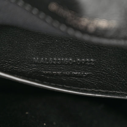 Saint Laurent Crinkled Lambskin Matelasse Monogram Baby Niki Chain Satchel Black 8 of 12