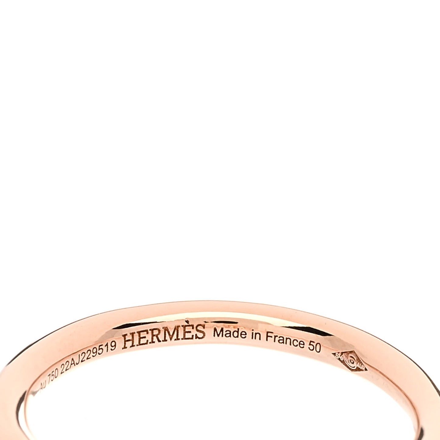 18K Rose Gold Diamond PM Echappee Ring 50 5.25