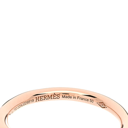 Hermes 18K Rose Gold Diamond PM Echappee Ring 50 5.25 4 of 5