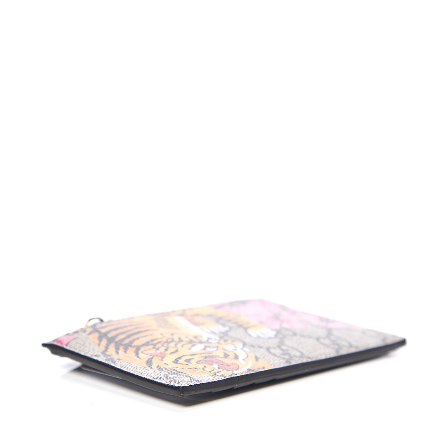 GG Supreme Monogram Bengal Coin Case Card Holder Beige Crop Pink New Acero