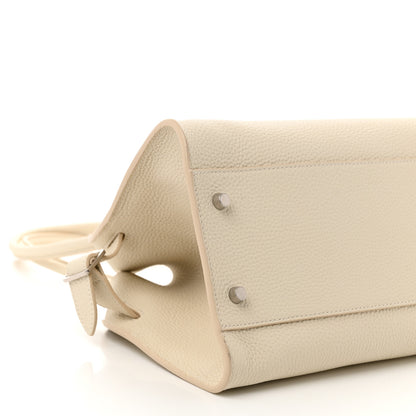 The Row Matte Grained Calfskin Margaux Shoulder 12  White 8 of 9