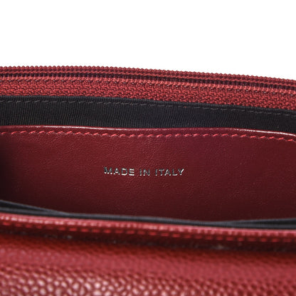 Chanel Caviar Half Moon Wallet On Chain WOC Dark Red 8 of 10
