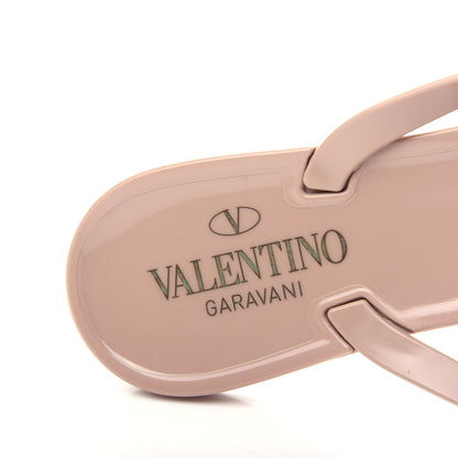 Valentino Garavani PVC Jelly Rockstud Bow Thong Sandals 39 Poudre 8 of 10