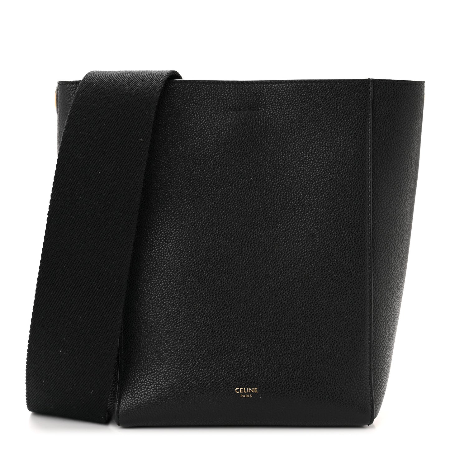 Soft Grained Calfskin Small Sangle Bucket Bag Black