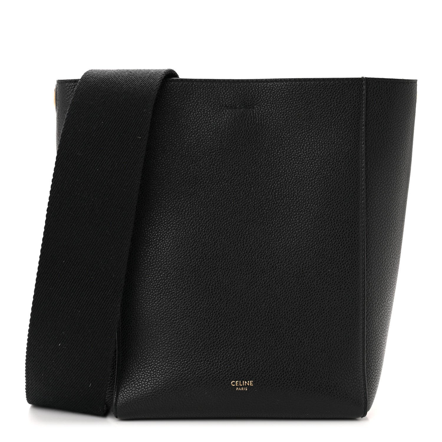 Celine Soft Grained Calfskin Small Sangle Bucket Bag Black 1 of 9