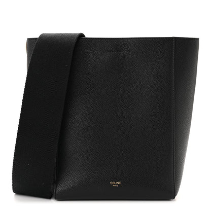 Celine Soft Grained Calfskin Small Sangle Bucket Bag Black 1 of 9