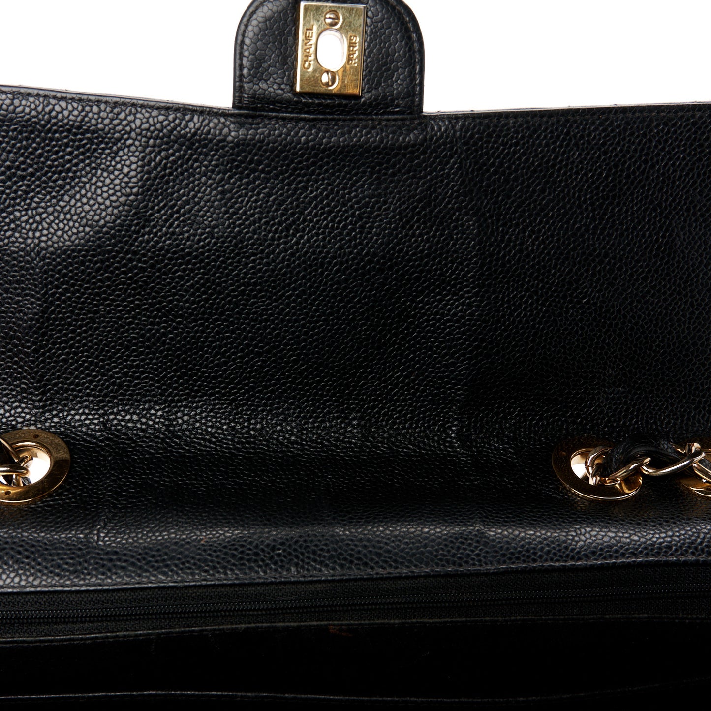 Caviar Quilted Jumbo Single Flap Black