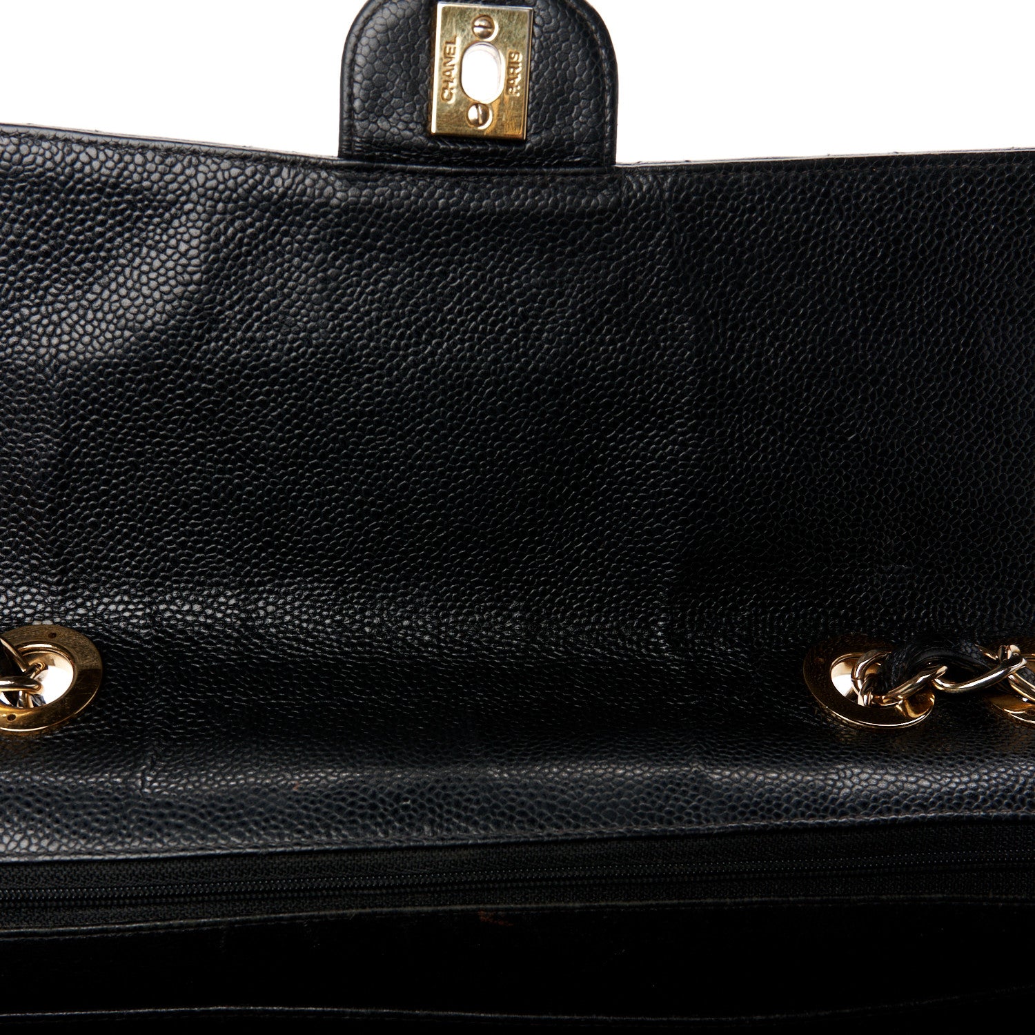 Chanel Caviar Quilted Jumbo Single Flap Black 6 of 12
