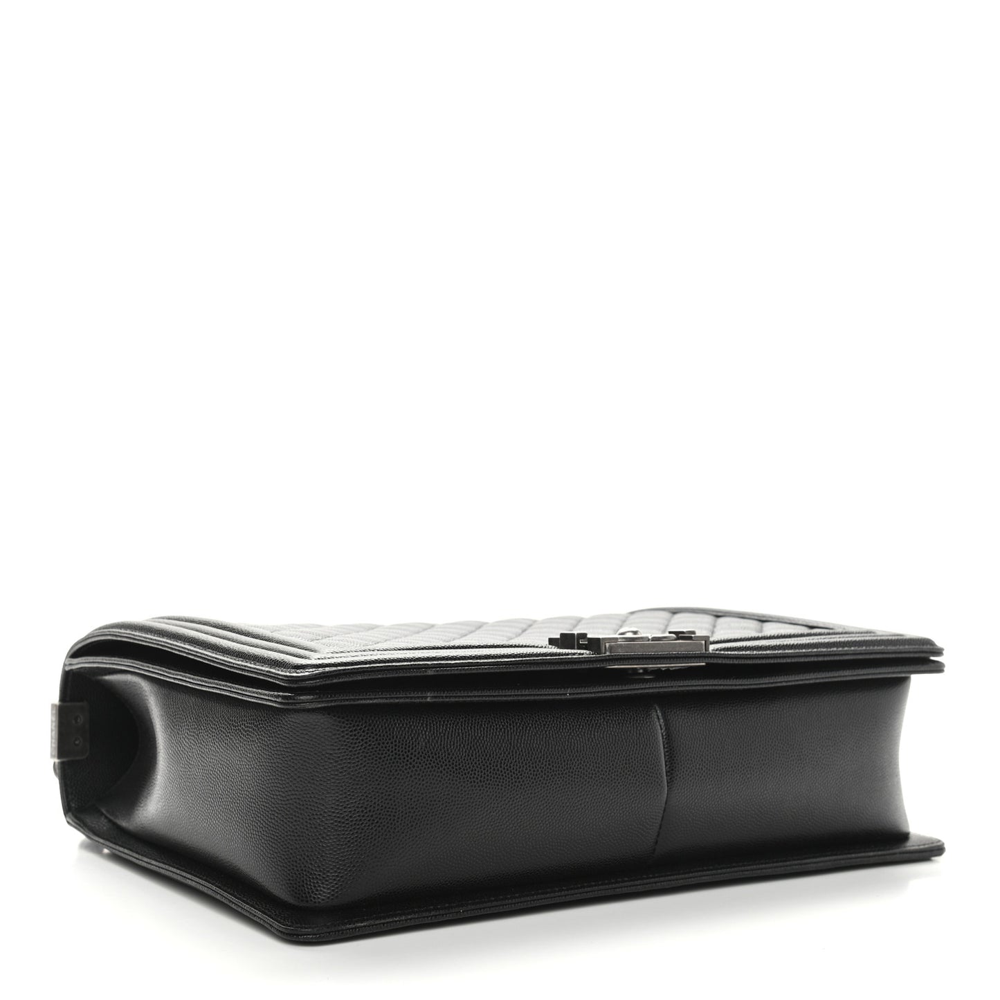 Caviar Quilted Large Boy Flap Black