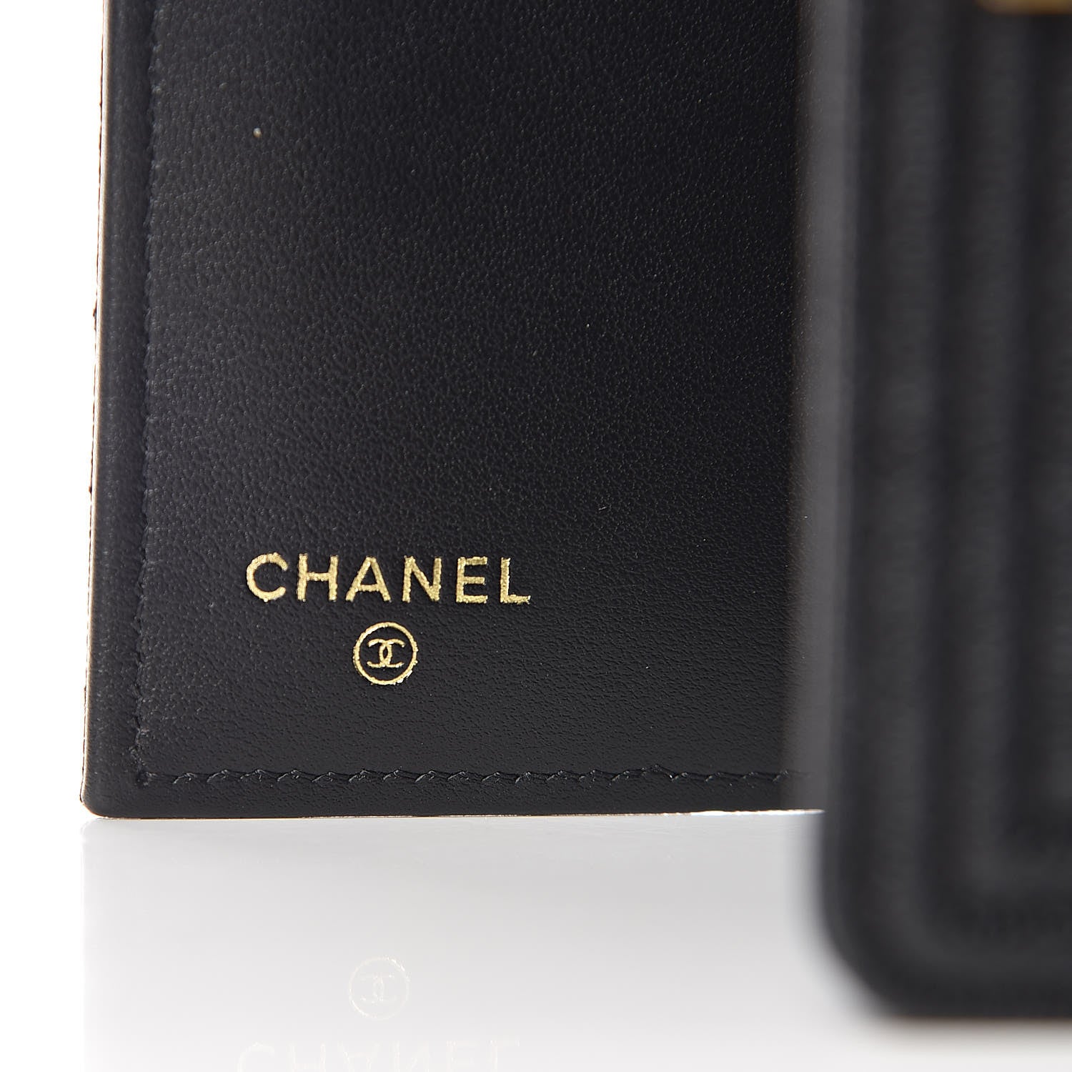 Chanel Caviar Quilted Medium Boy Flap Wallet Black 6 of 9