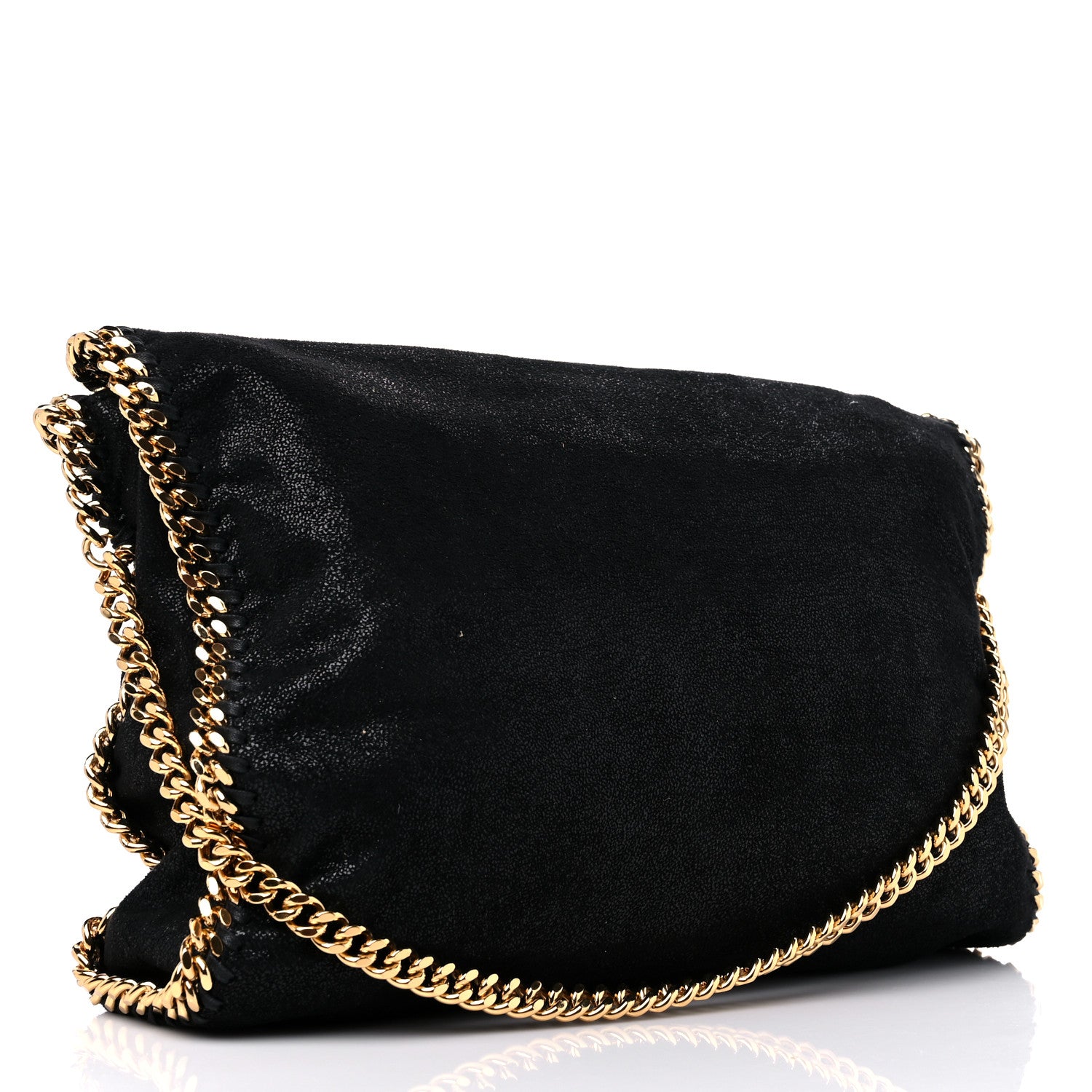 Stella McCartney Shaggy Deer Falabella Fold Over Tote Black 3 of 9