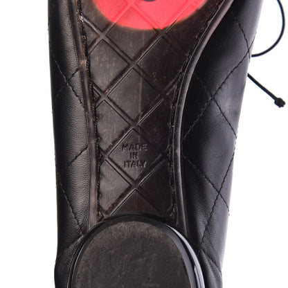 Chanel Lambskin Cambon Quilted Ballerina Flats 38 Black 12 of 18
