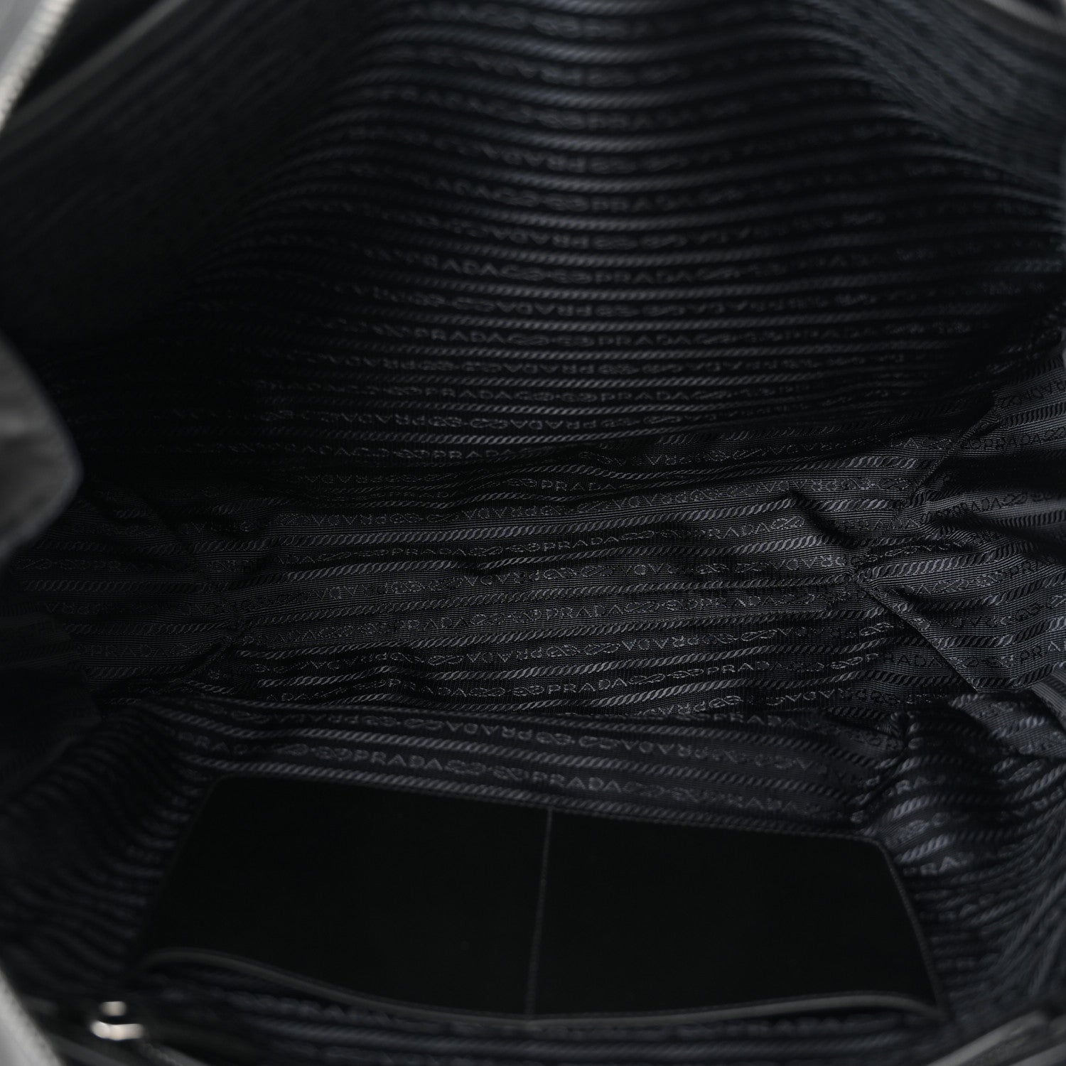 Prada Tessuto Nylon Saffiano Shopping Tote Black 4 of 9