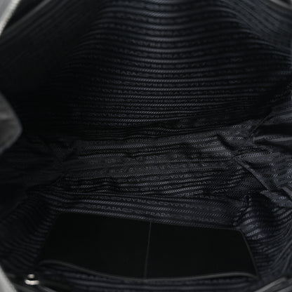 Prada Tessuto Nylon Saffiano Shopping Tote Black 4 of 9