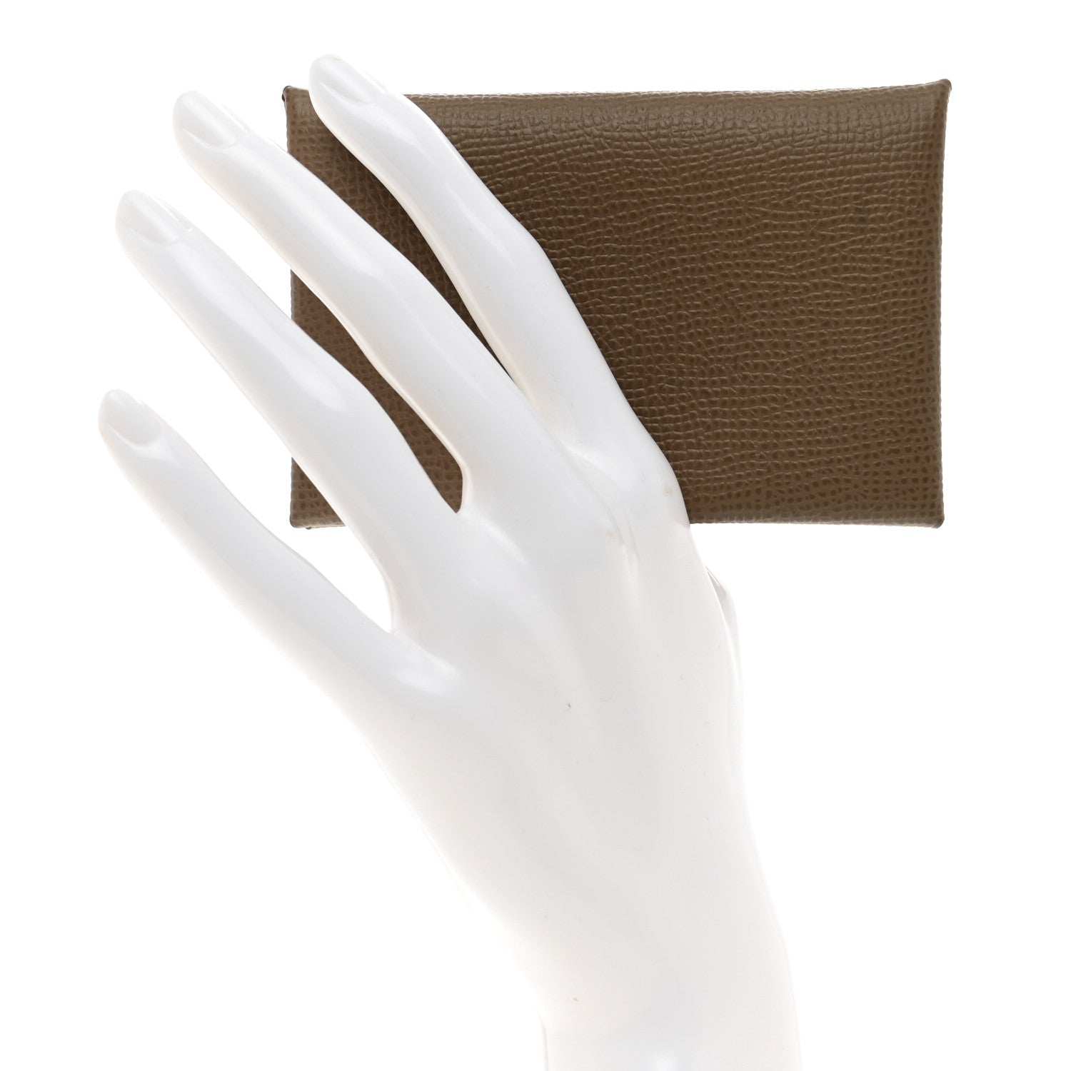 Hermes Epsom Calvi Card Case Etoupe 3 of 7