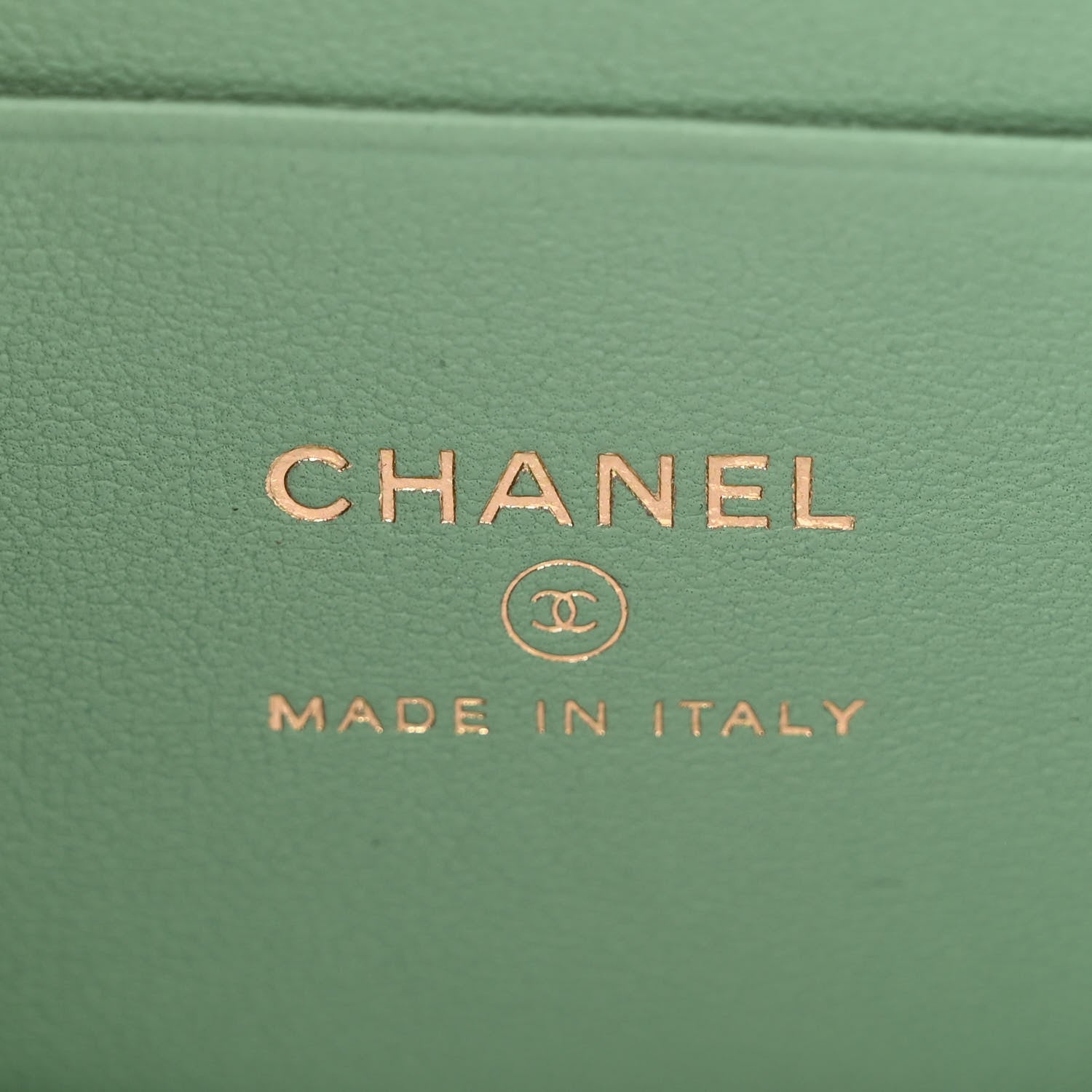 Chanel Lambskin Quilted Small Top Handle Vanity Case With Chain Lilac Light Green 6 of 11