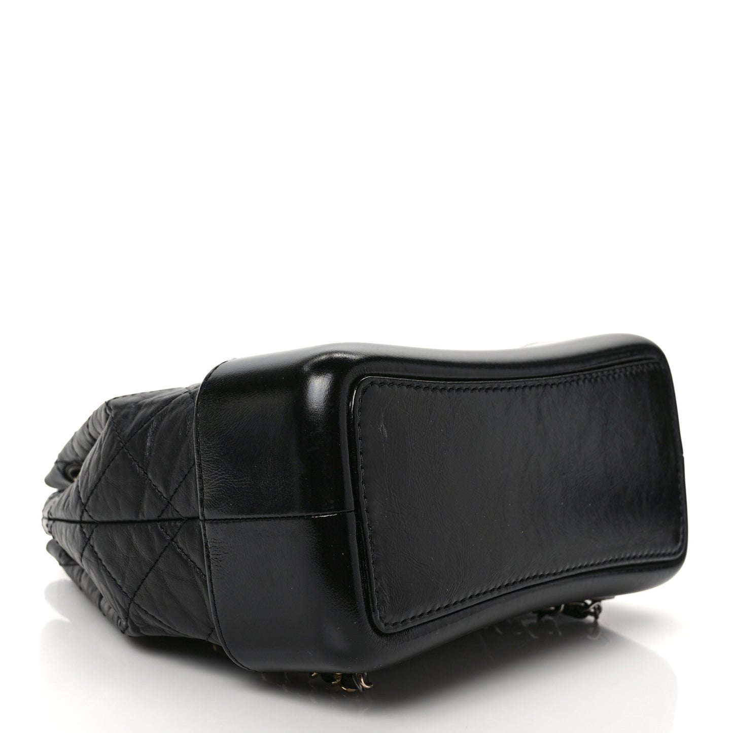 Aged Calfskin Quilted Small Gabrielle Backpack Black