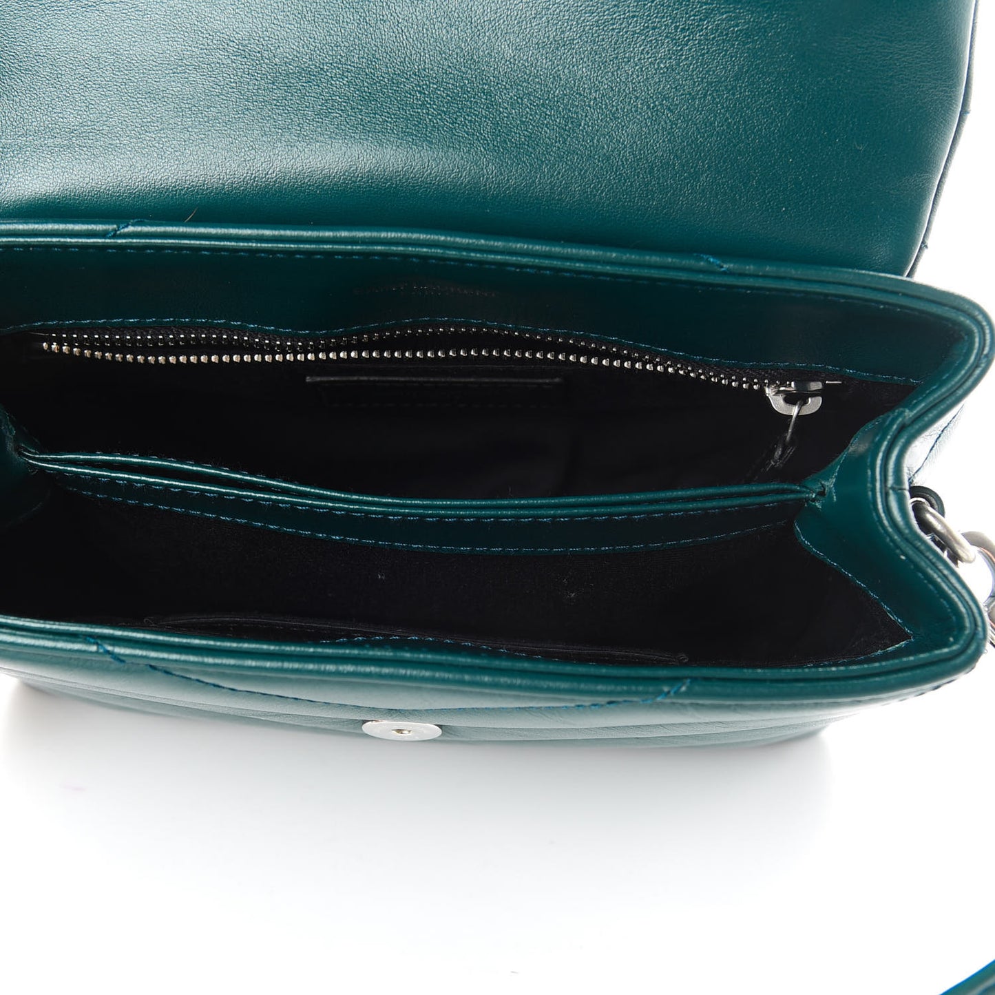 Calfskin Y Quilted Monogram Toy Loulou Satchel Dark Turquoise