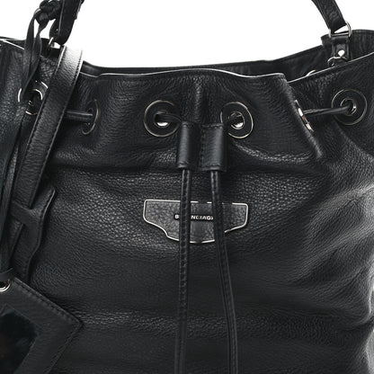 Balenciaga Veau Papier Plate Small Bucket Bag Black 8 of 10