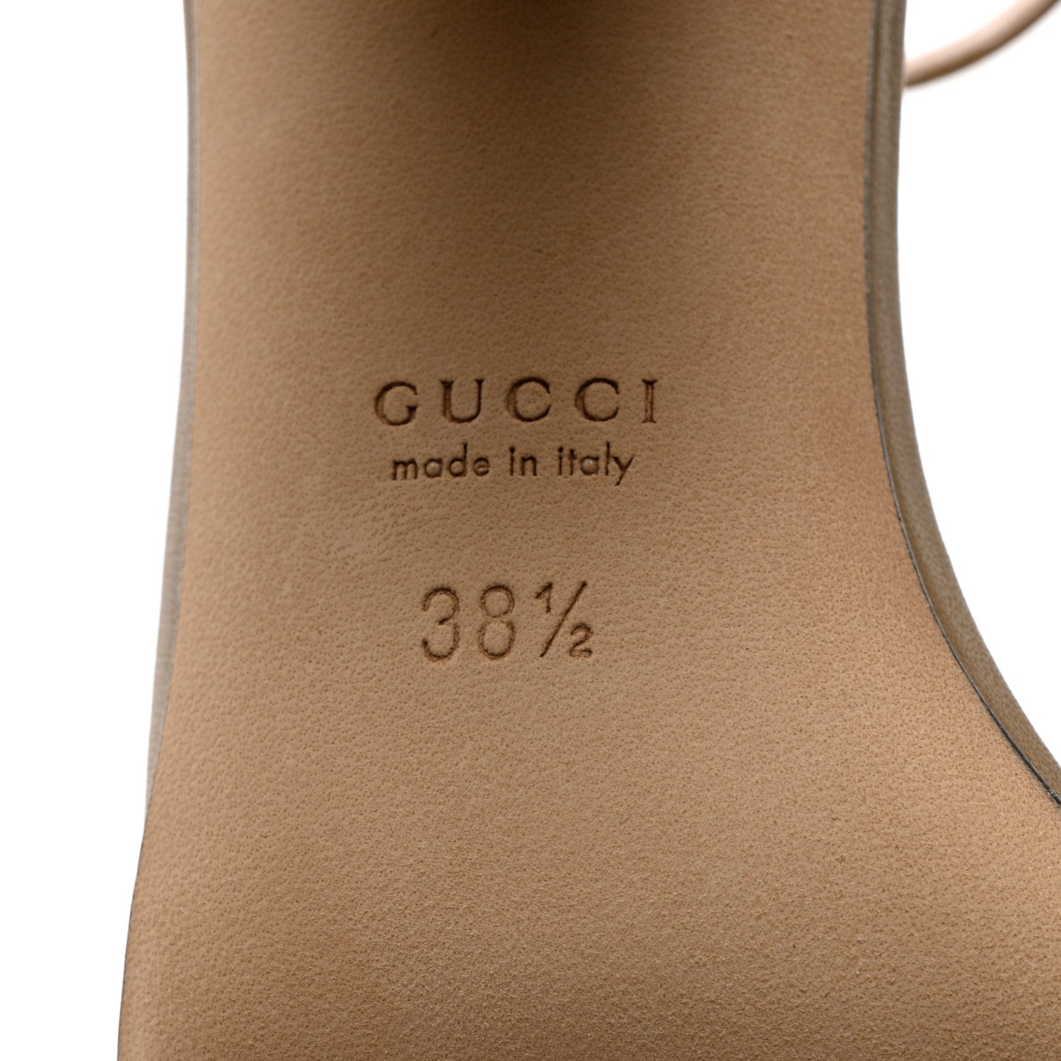 Gucci Calfskin Miro Soft Horsebit Mid Heel Sandals 38.5 Bright Camel 7 of 8
