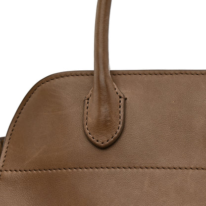 The Row Polished Saddle Calfskin Soft Margaux 10 Bag Mouse Grey 12 of 14