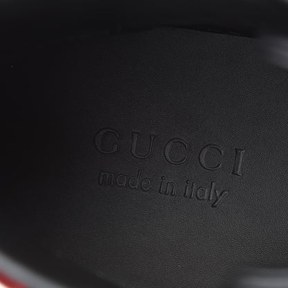 Gucci Calfskin Miro Soft Web Bee Embroidered Mens Ace High Top Sneakers 10.5 Black 8 of 10