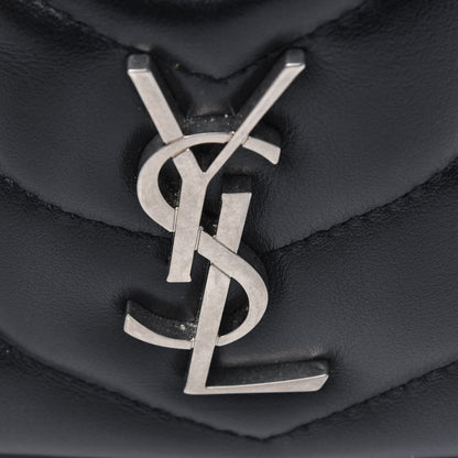 Saint Laurent Calfskin Y Quilted Monogram Small Loulou Bowling Bag Black 10 of 12