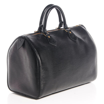 Louis Vuitton Epi Speedy 30 Black 3 of 7