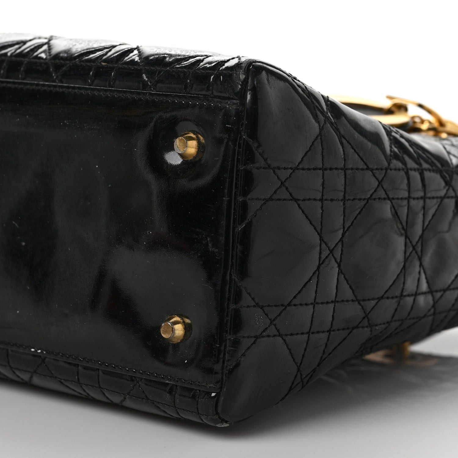 Christian Dior Patent Cannage Medium Lady Dior Black 7 of 10