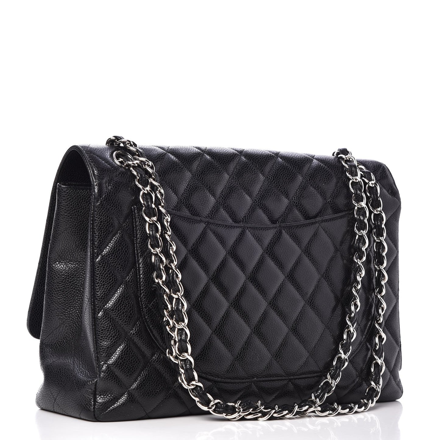 Caviar Quilted Maxi Single Flap Black