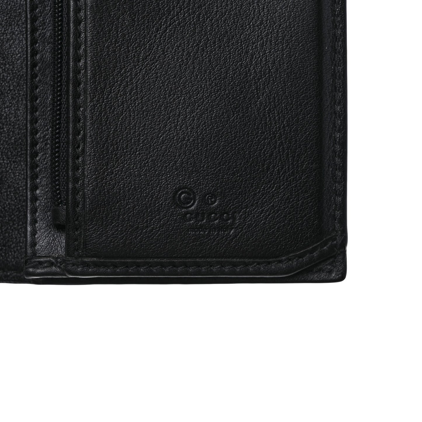 Microguccissima Bi-Fold Organizer Wallet Black