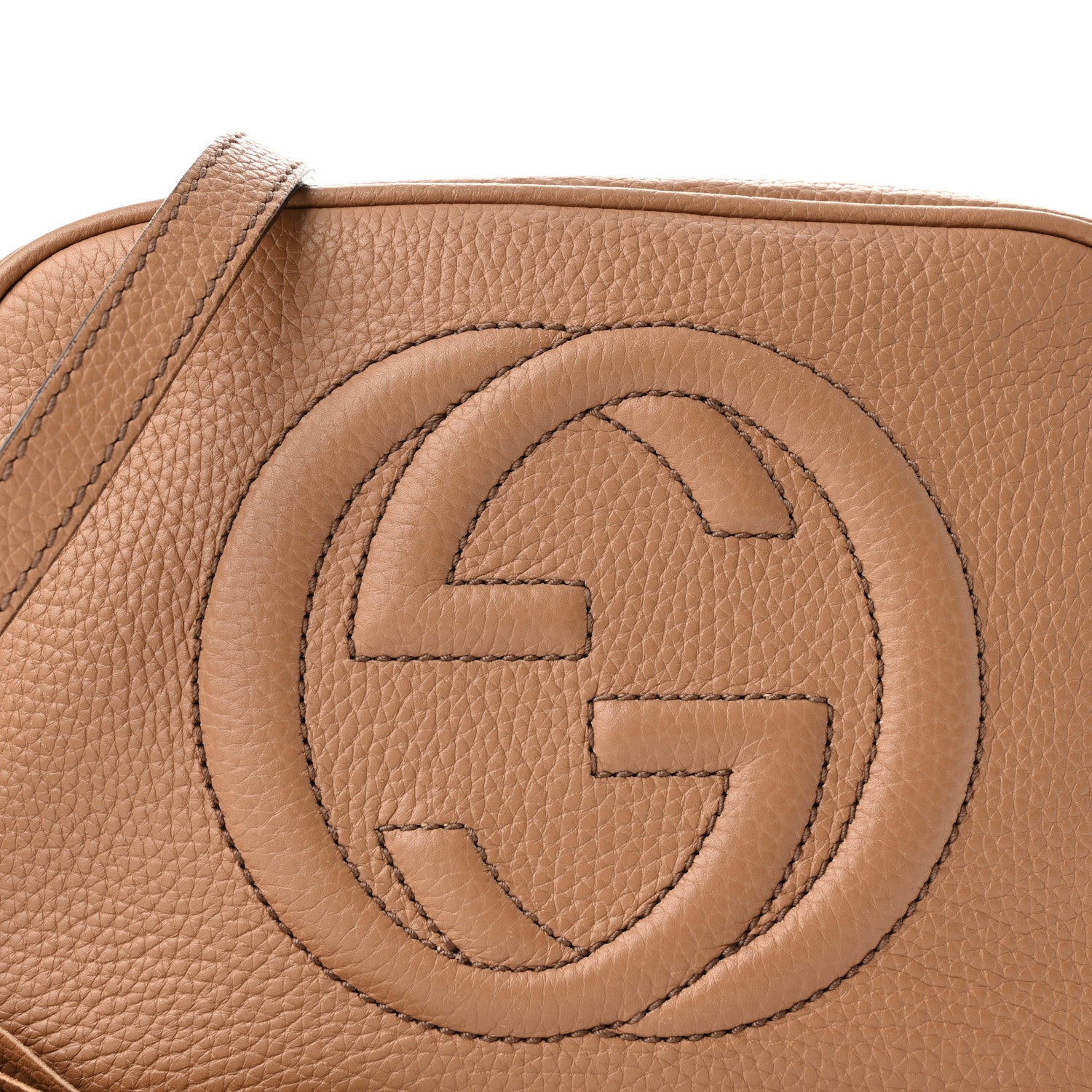 Gucci Pebbled Calfskin Small Soho Disco Bag Rose Beige 8 of 10