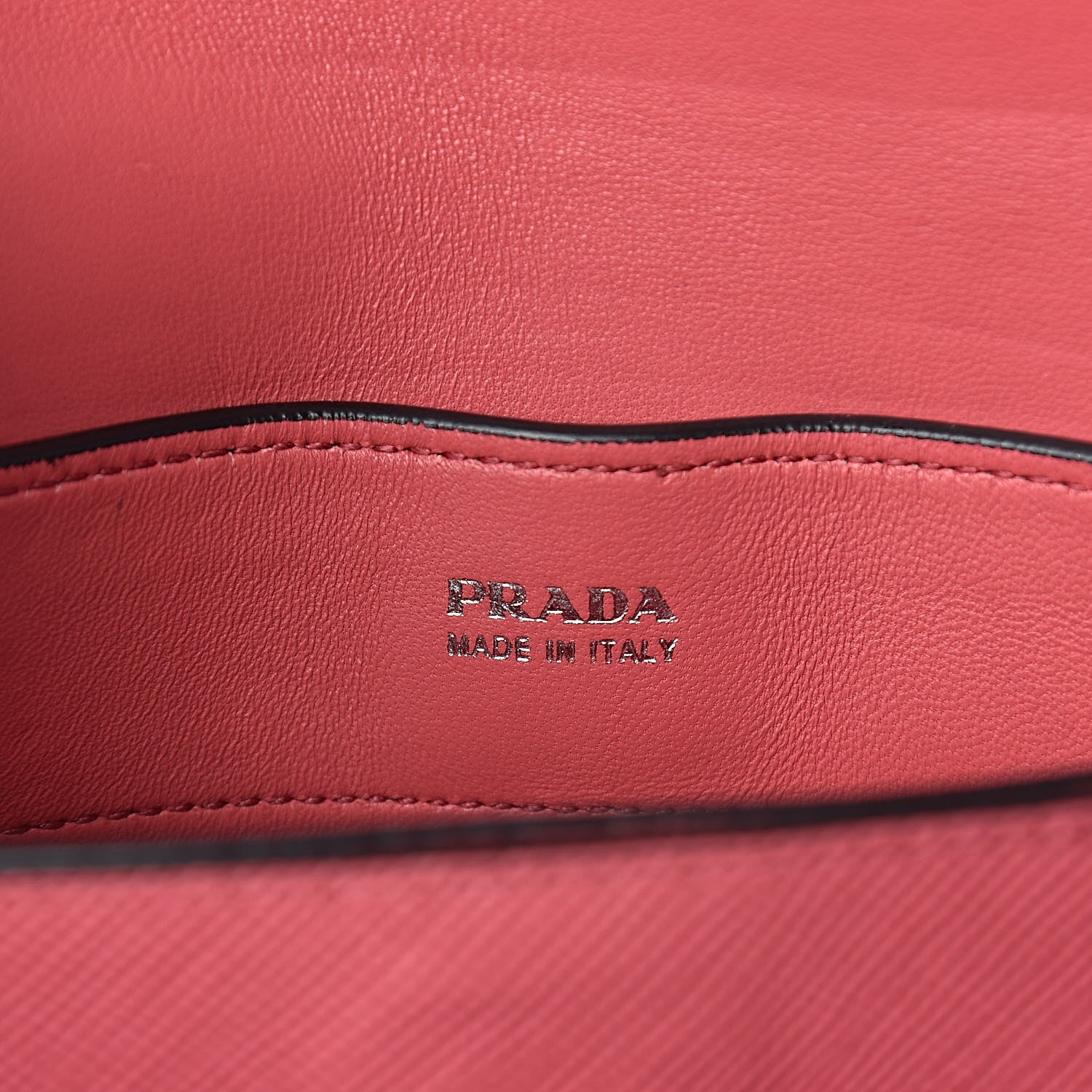 Prada Saffiano Cuir Twist Lock Chain Flap Crossbody Bag Peonia 6 of 9