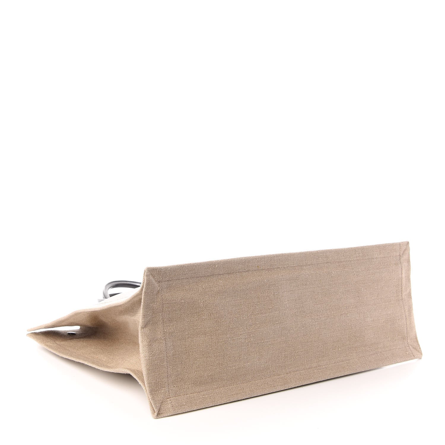 Saint Laurent Linen Calfskin Rive Gauche Tote Optic White 4 of 9